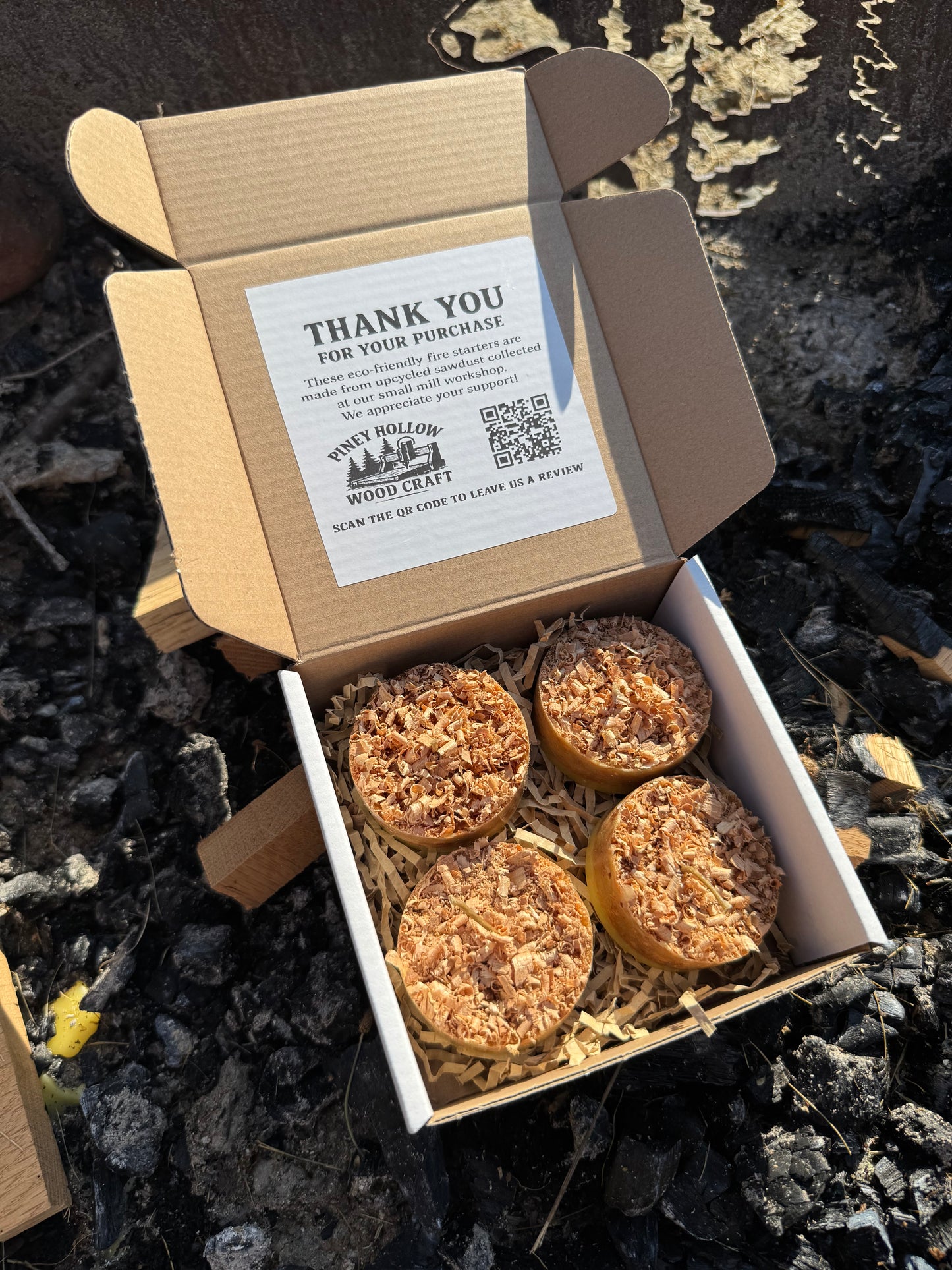 Piney Hollow Eco Fire Starters — | Long Burn | Sustainably Made in Pennsylvania