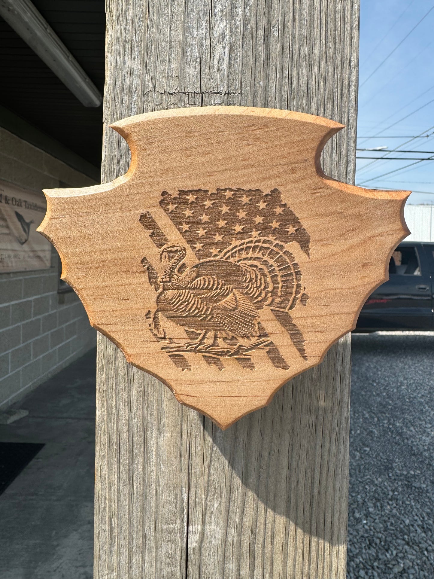 Arrowhead Turkey Tail Plaque Engraved