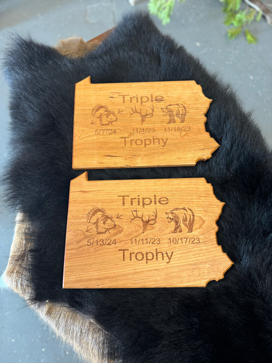 Pennsylvania Triple Trophy Plaque