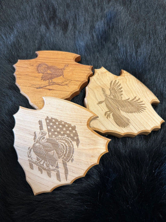 Arrowhead Turkey Tail Plaque Engraved