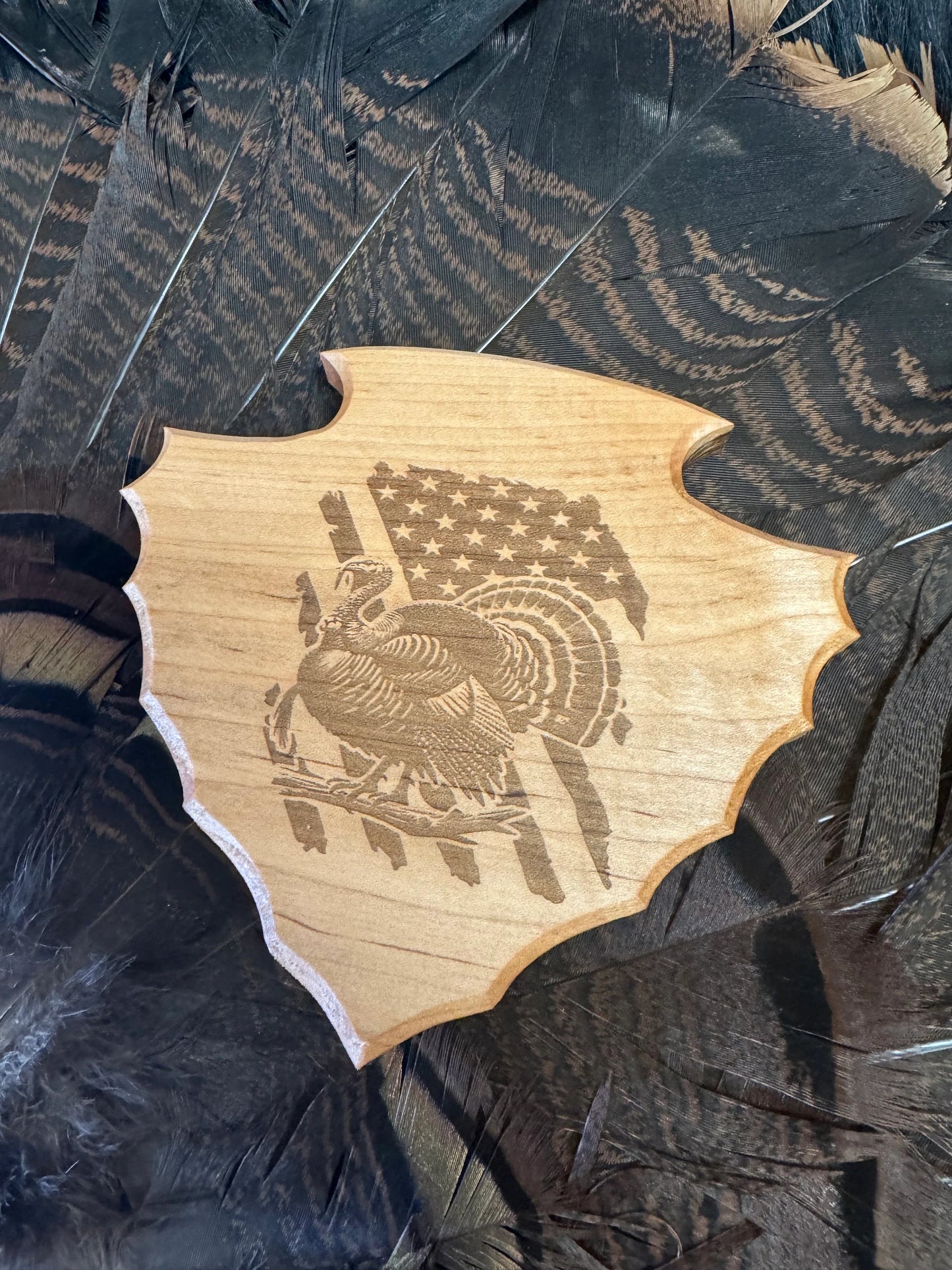 Arrowhead Turkey Tail Plaque Engraved