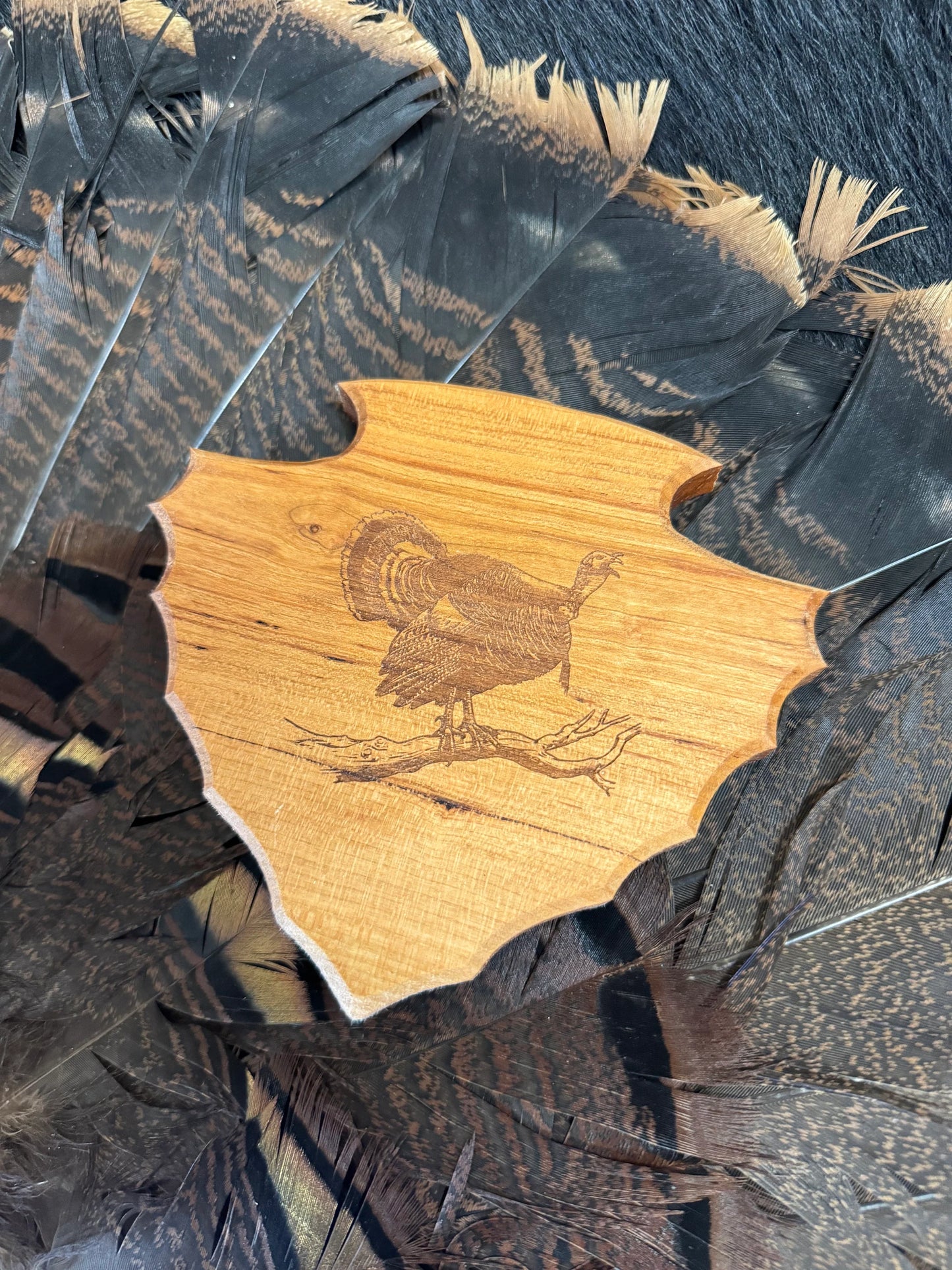 Arrowhead Turkey Tail Plaque Engraved